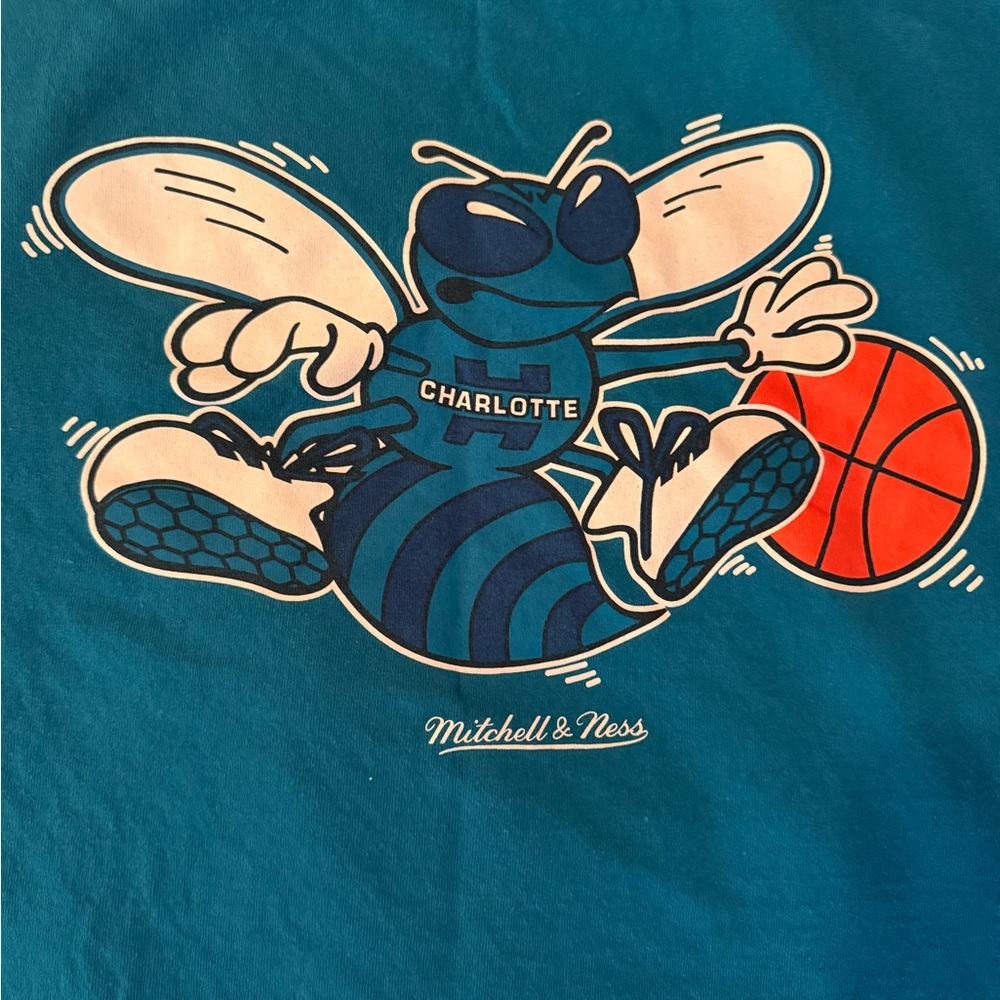 Mitchell & Ness charlotte hornets Teal Graphic Tee